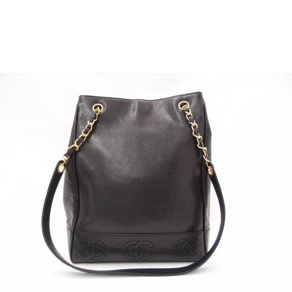 Chanel Chain Triple Black Bag Shoulder Mark Coco - Picture 1 of 8